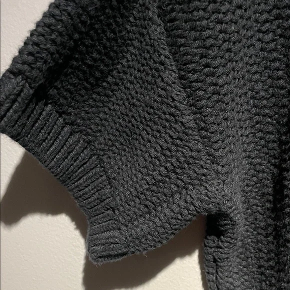 NWOT Banana Republic Black 100% Cotton Knit Cropped Cardigan - Picture 5 of 7